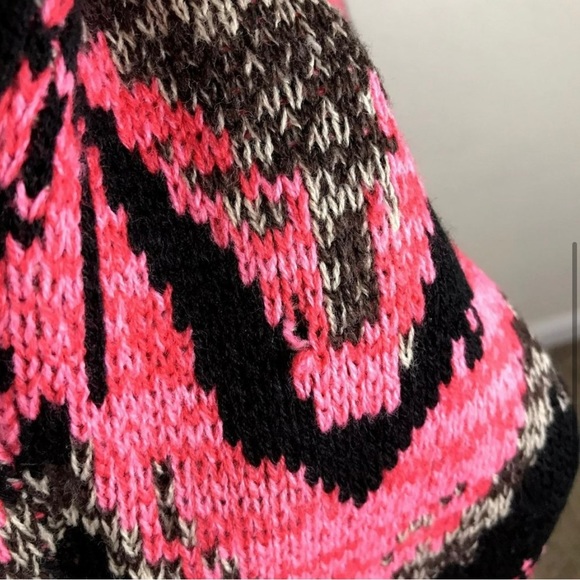 Voom By Joy Han Cardigan Women's Large Vintage 90s Open Front Fringe High Low - Picture 2 of 6